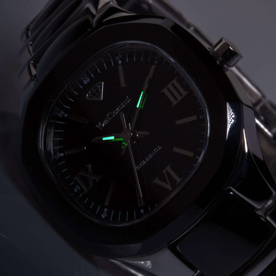 YVES CAMANI MEIJE Ladies Watch Ceramic Stainless Steel Black Sapphire Glass watch