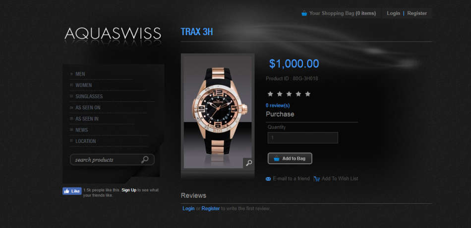 **Brand New**Aquaswiss Men's Trax 3H Watch: Black-Gold Dial Gold Retail: $1000 /R13000