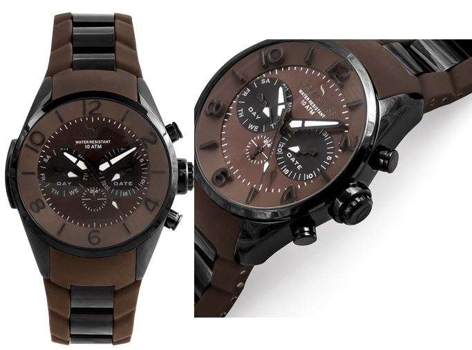 **Brand New**Aquaswiss Unisex Trax 5H Stainless Steel Brown Swiss Made Watch Retail: $1000 /R13,000