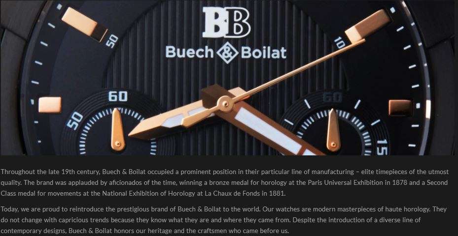 Buech & Boilat Devon Men's Textured Dial and Multi-Level Bezel Chronograph Watch RRP @ $899(R10,811)