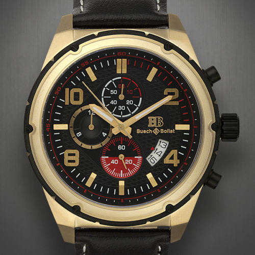 Buech & Boilat Devon Men's Textured Dial and Multi-Level Bezel Chronograph Watch RRP @ $899(R10,811)