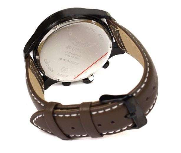 Aviator Pilots Vintage Brown Chronograph Watch. Brand New, Ltd stocks.