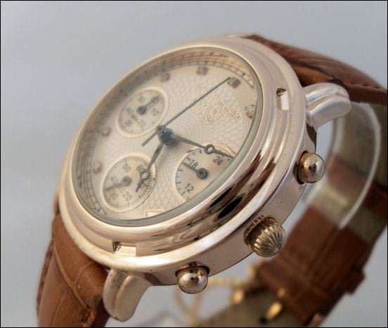 R1 AuctionRetail: R13,458.00 Krug Baumen MEN CHRONO Gold 8X REAL Diamond Croc Leather Watch RRP £790