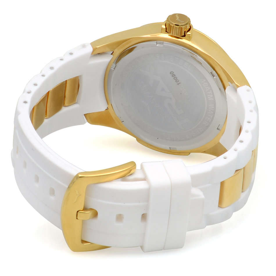 Aquaswiss Trax 3H Unisex Watch:Gold/White Dial Swiss Made Retail: $1000 /R12190