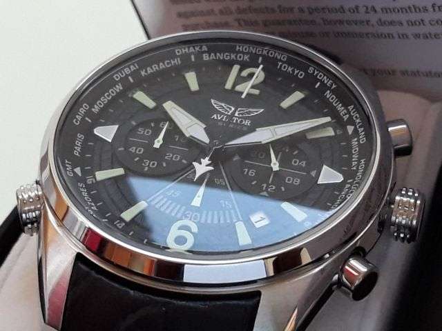 R1 Auction: Aviator F-Series Mens Military Pilot Quartz Luminous Waterproof Chronograph