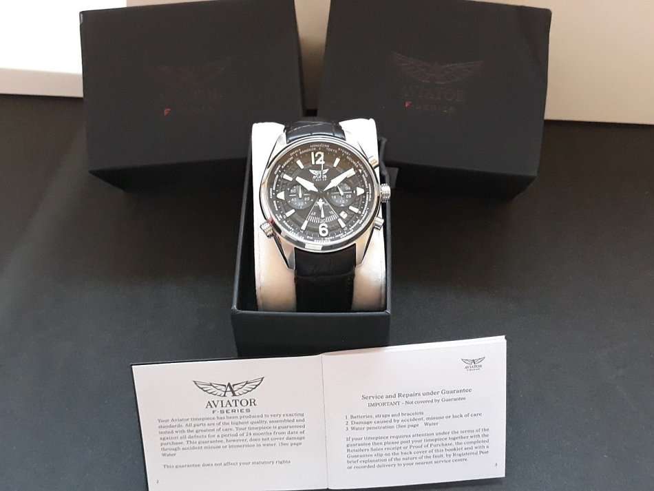 R1 Auction: Aviator F-Series Mens Military Pilot Quartz Luminous Waterproof Chronograph