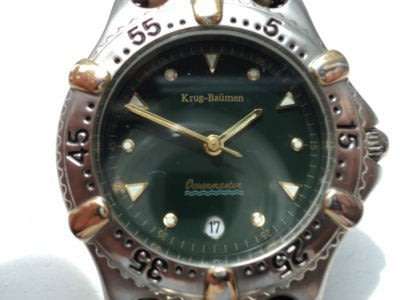 Retail: £490/ R8,260.00 Krug-Baumen Men Oceanmaster Green Dial Stainless Steel Watch £490