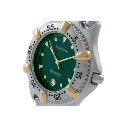 Retail: £490/ R8,260.00 Krug-Baumen Men Oceanmaster Green Dial Stainless Steel Watch £490