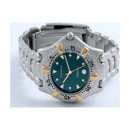 Retail: £490/ R8,260.00 Krug-Baumen Men Oceanmaster Green Dial Stainless Steel Watch £490