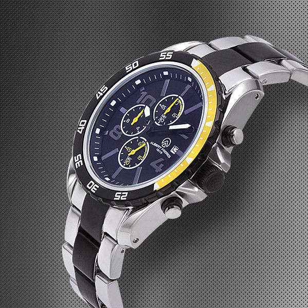 LTD Edition: Aubert Freres 1898 Citizen Quartz Chronograph Sapphire Blue 2 Tone Link Bracelet