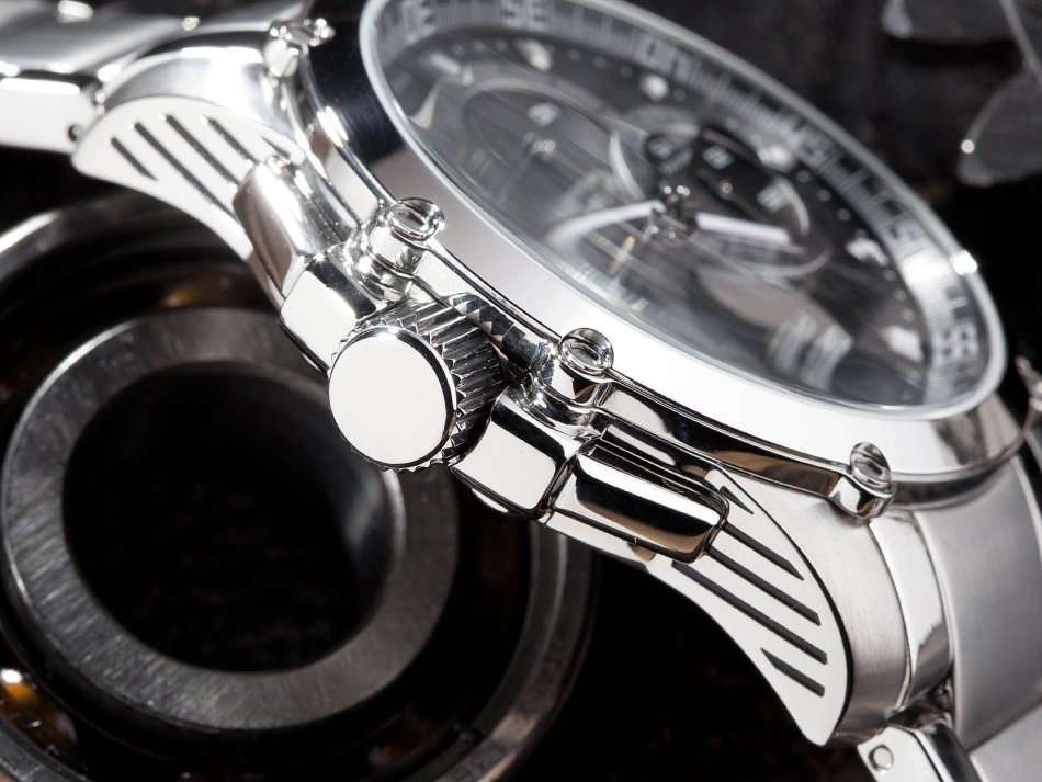 DETOMASO Men's PESARO XXL Chronograph Classic Analog Display Japanese Quartz Silver Watch