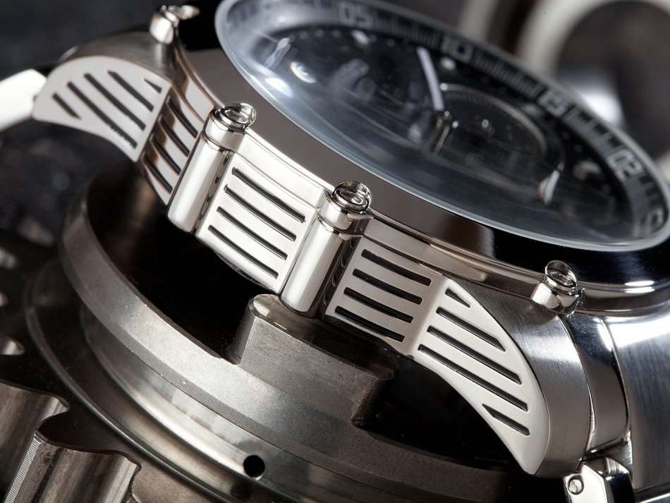 DETOMASO Men's PESARO XXL Chronograph Classic Analog Display Japanese Quartz Silver Watch