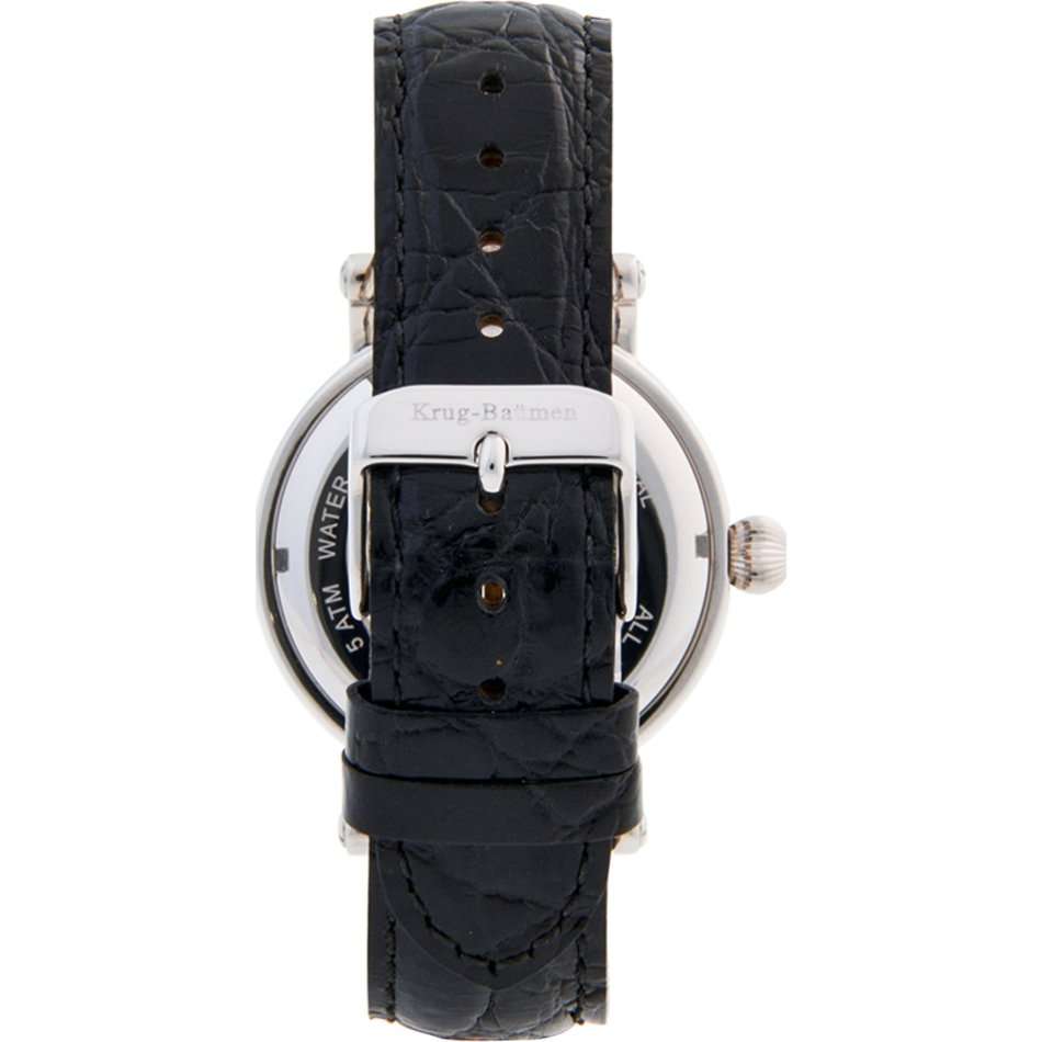 Retail: R14,999 Krug Baümen Men Prestige Automatic 2 Genuine Diamond S-Steel Black Leather Watch