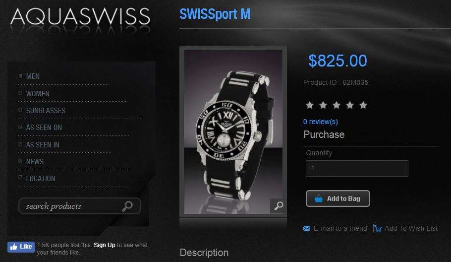 Retail: R10,474.00 Aquaswiss Men Swissport Chronograph Blue Silicone Band Watch