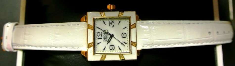 RETAIL: R18,800 Aquaswiss Dedia 16 Real Diamond Lily LQ Women's  Mother-of-Pearl Watch
