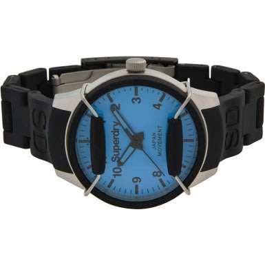 Superdry Ladies Scuba Pop Black Silicone Strap Watch
