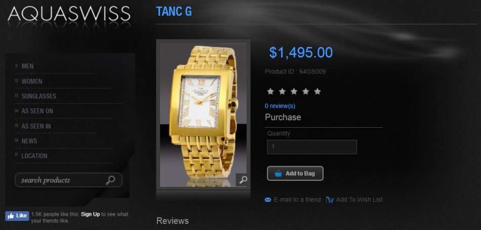 Retail: R20,275.00  AQUASWISS Tanc G 18k Gold Plated Steel Bracelet Swiss Made Watch