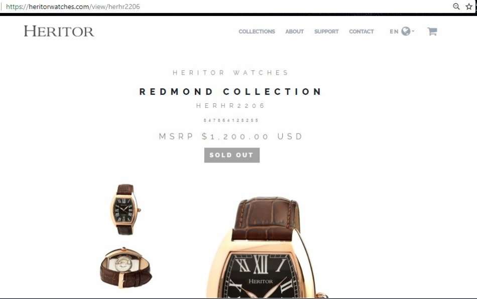 Retails @ R 15,994.38 HERITOR  Men's Automatic Redmond Collection Watch (Sold Out)