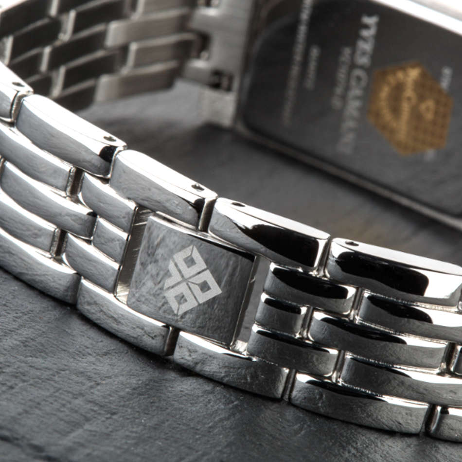 Yves Camani Amance Womens  Stainless Steel 26 Zirconia Crystals Watch