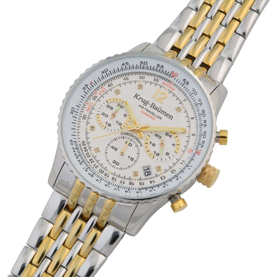 Opens @ R1 - Retail: £775/ R14,975.00 Krug-Baumen Mens Air Explorer Diamond Limited Edition Watch