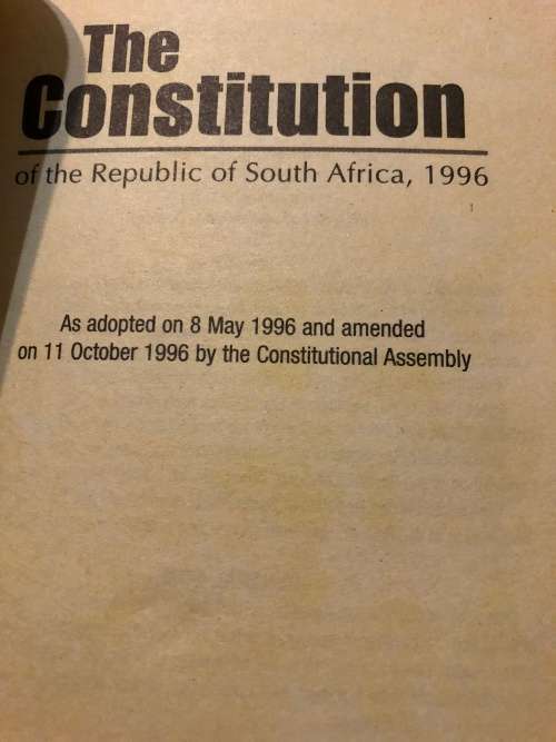 The Constitution Act 108 of 1996