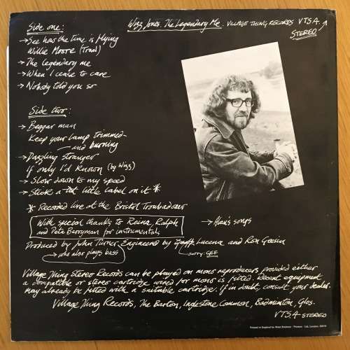 Wizz Jones - The Legendary Me LP/Album (1970 UK 1st press) VG/VG