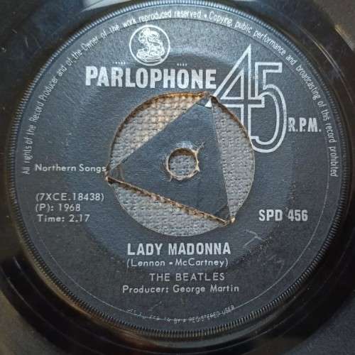 The Beatles - Lady Madonna 7`/single (1968 Zim press) VG-