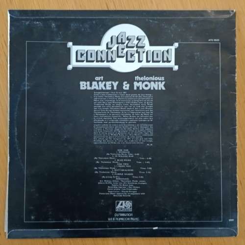 Art Blakey`s Jazz Messengers w/ Thelonious Monk (self-titled) LP/Album (1972 SA press) VG+/VG+