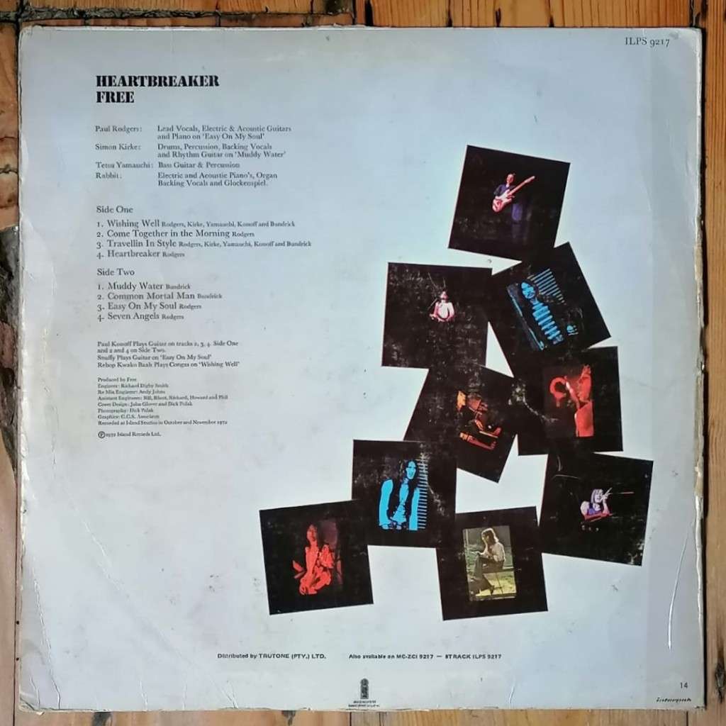 Free - Heartbreaker LP/Album (1973 SA press) VG/VG