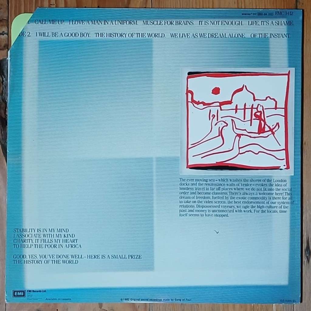 Gang Of Four - Songs Of the Free LP/Album (1982 UK import) VG+/VG