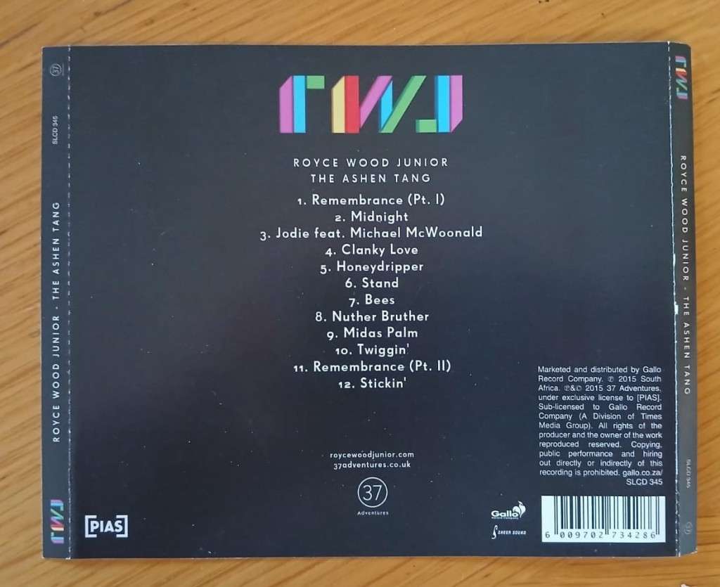 Royce Wood Junior - The Ashen Tang CD/Album (2015 SA press) Exc/Exc