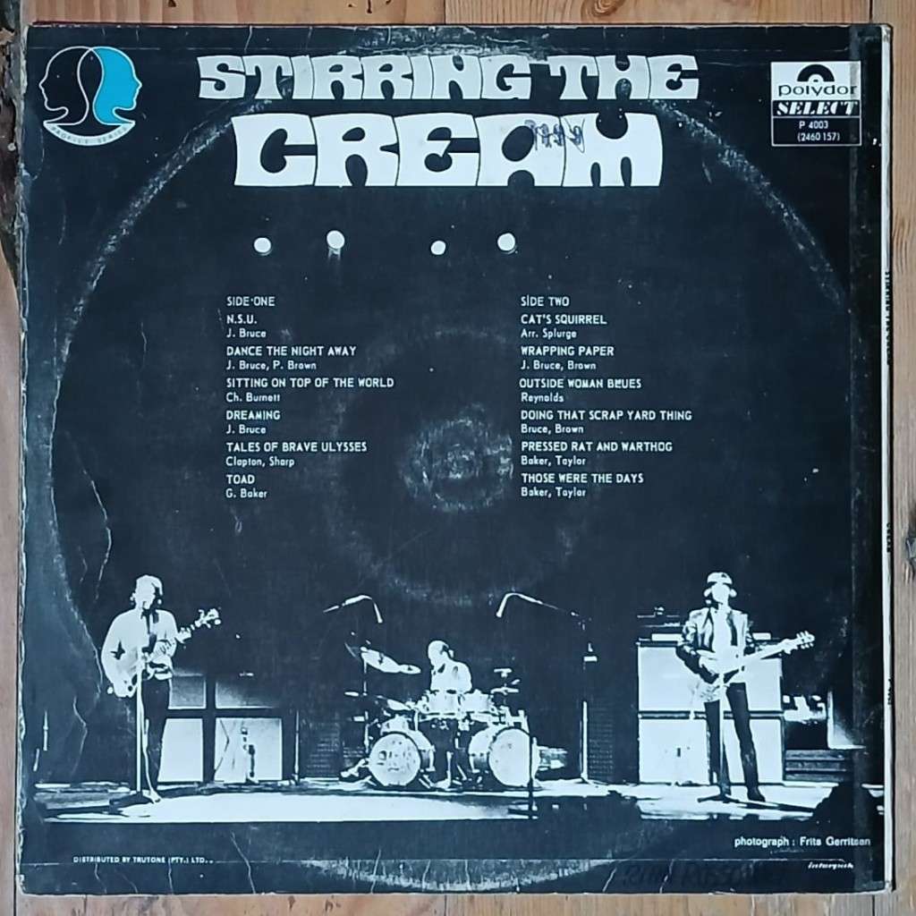 Cream - Stirring the Cream LP/Comp. (1972 SA press) VG/VG