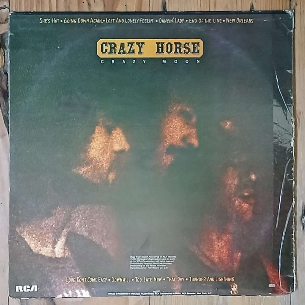 Crazy Horse - Crazy Moon LP/Album (1978 SA press) VG/VG