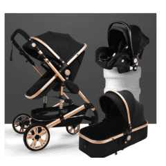 New 3 in 1 Baby Stroller With Car Seat- Silver And Black