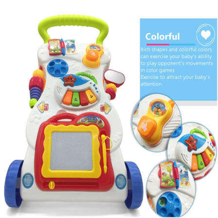 Multifunctional Baby Walker Stand-to-Sit Trolley High Quality Kids Gift For Toddler Learning Walk Mu