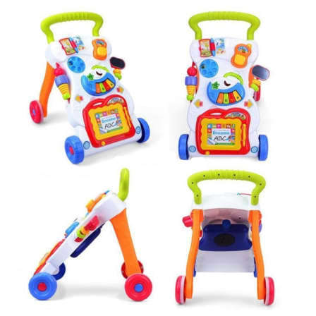 Multifunctional Baby Walker Stand-to-Sit Trolley High Quality Kids Gift For Toddler Learning Walk Mu