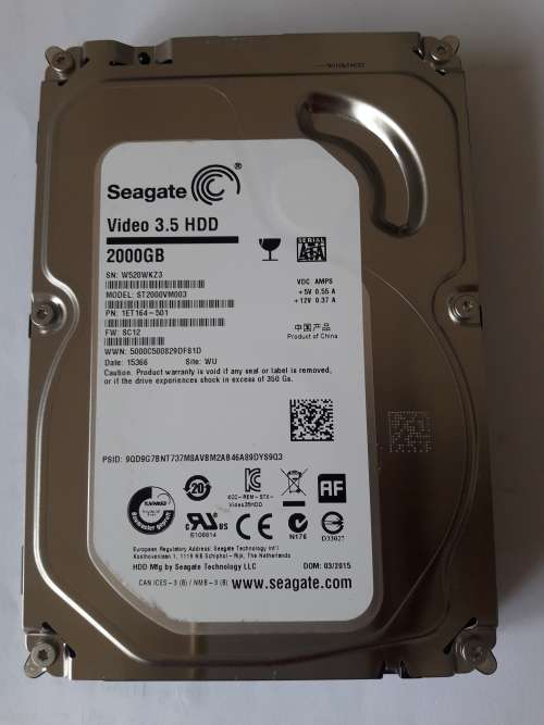Seagate 2TB HDD - Video HDD SATA
