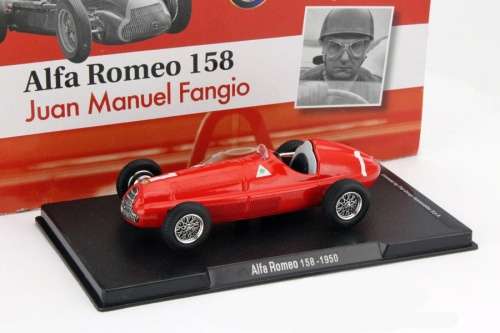 Alfa Romeo 158 no1 1950 F1 JuanManuelFangio NWEinBlister FREE delivery ex SA #4191 instant wheels
