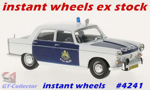 Peugeot 404 1968 BSA Police Rhodesia SpecialC NEWinBlister FREE delivery #4241 instant wheels