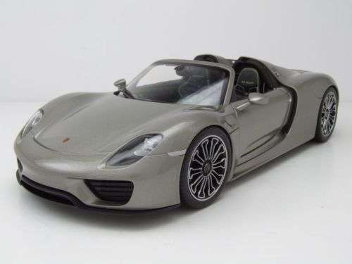 Porsche 918 Spyder 2012 (open) silver 1/24 Welly NEW+boxed  #2148 instant wheels