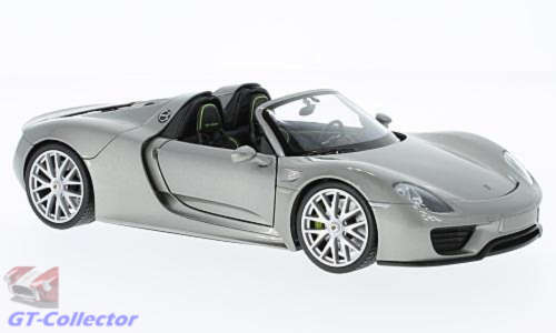 Porsche 918 Spyder 2012 (open) silver 1/24 Welly NEW+boxed  #2148 instant wheels