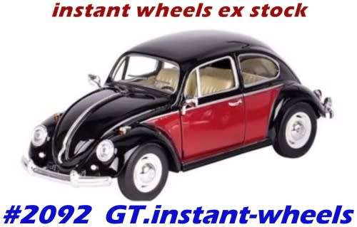 Volkswagen Beetle 1967 red+black NEW+boxed FREE delivery ex SA stock #2092 instant wheels