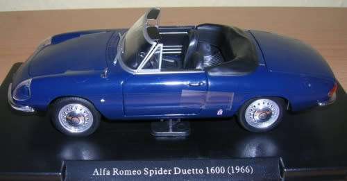 Alfa Romeo 1600 Spider duetto 1966 IXO NEWinBLISTER FREE delivery #2115 instant wheels