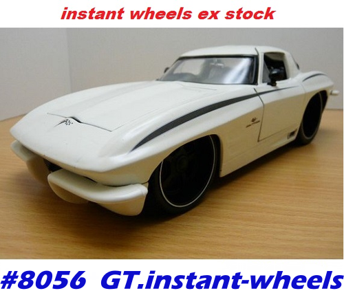 Chevrolet Corvette Stingray Tuning 1963 white Jada NEW FREEdelivery ex SA stock #8056 instant wheels