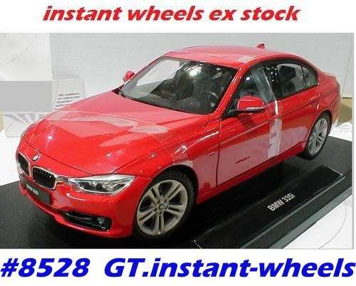 BMW 335i Saloon 2014 red 1/18 Welly NEW+boxed  #8528 instant wheels