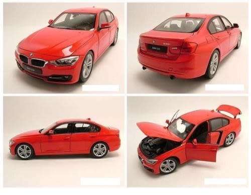 BMW 335i Saloon 2014 red 1/18 Welly NEW+boxed  #8528 instant wheels