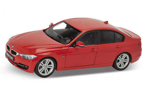 BMW 335i Saloon 2014 red 1/18 Welly NEW+boxed  #8528 instant wheels