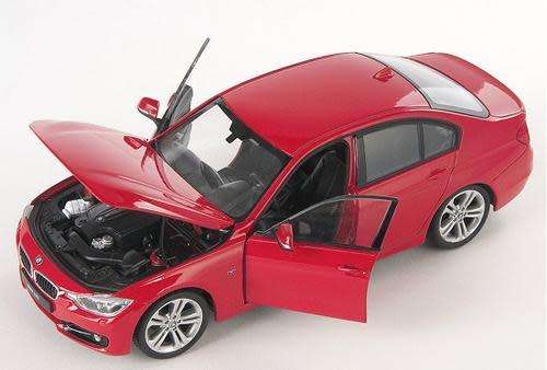 BMW 335i Saloon 2014 red 1/18 Welly NEW+boxed  #8528 instant wheels