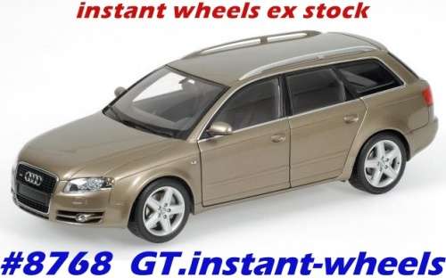 Audi A4 Avant 2005 beige-met  1/18 Minichamps NEW+boxed FREE shipping #8768 instant wheels