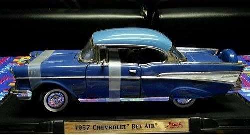 Chevrolet BelAir Sedan 1957 blue Road Signature NEW FREE shipping ex SA stock #8894 instant wheels